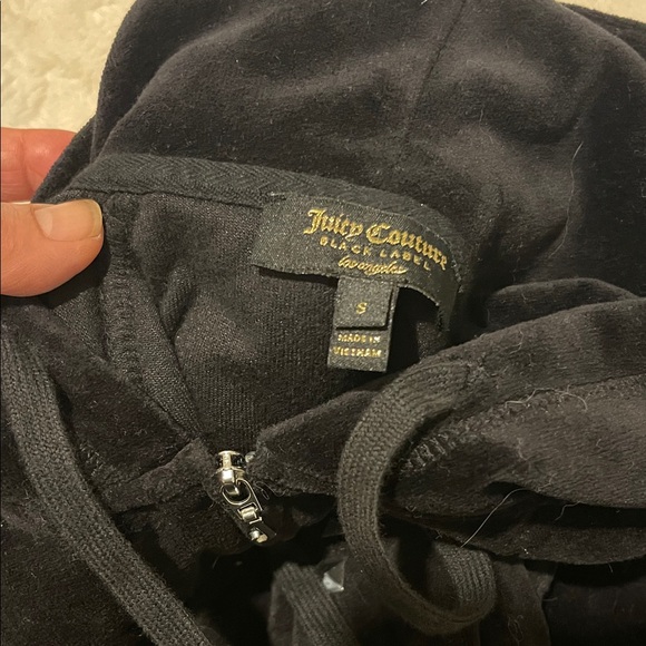 Juicy Couture Black Velvet Studded Jogger Set - Picture 2 of 3